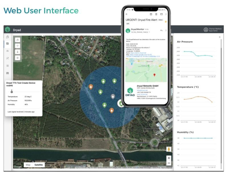 Wildfire Detection Web User Interface