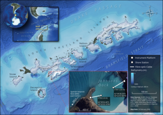 ONC Observatories Map of Juan Carlos I CTDs on Johnsons Dock Bay